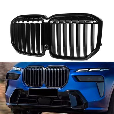 Nieren Kühlergrill Schwarz Hochglanz für BMW X7 G07 LCI M Paket