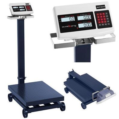 SBS-PF-600/100 LCD-Lagerplattformwaage mit Rädern bis 600 kg