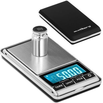 Präzisions-Taschenwaage für Schmuck mit Stückzählfunktion, LCD-Anzeige, 500 g / 0,01