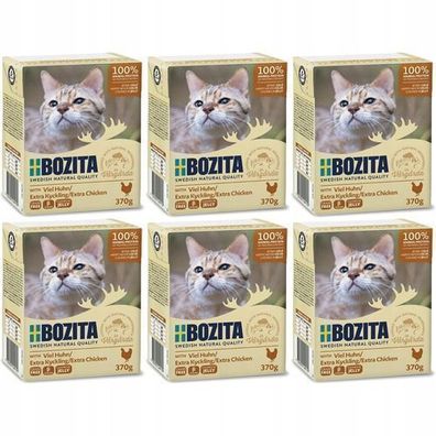 BOZITA Fleischstücke mit Hühnchen in Gelee 6x370g