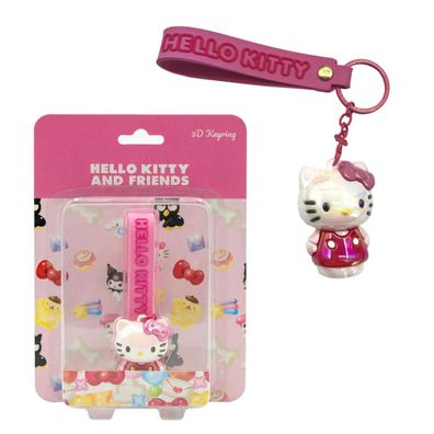 Hello Kitty Anhänger mit 3D Design für Schlüsselbund Tasche und Rucksack