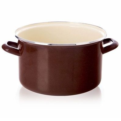 Brauner Emailletopf, 26 cm, 6,5 l