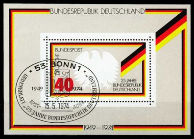 BRD BLOCK Kleinbogen Block 10-ESST-BONN gestempelt S4ED24A