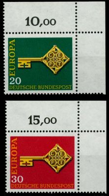 BRD BUND 1968 Nr 559-560 postfrisch ECKE-ORE X8C6CA6