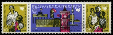DDR Zusammendruck Nr WZd207 gestempelt 3ER STR X8D09F6