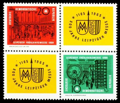DDR Zusammendruck Nr 1012VB1-1013VB1 postfrisch Viererb SFA2DAE