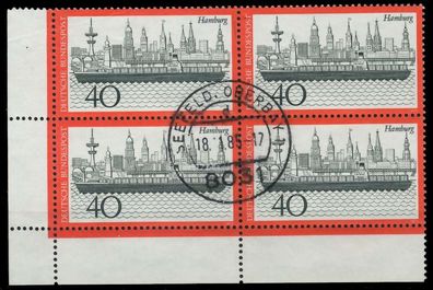BRD 1973 Nr 761 zentrisch gestempelt Viererblock ECKE-ULI X7EB0DA
