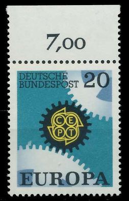 BRD BUND 1967 Nr 533 postfrisch ORA X7F0946