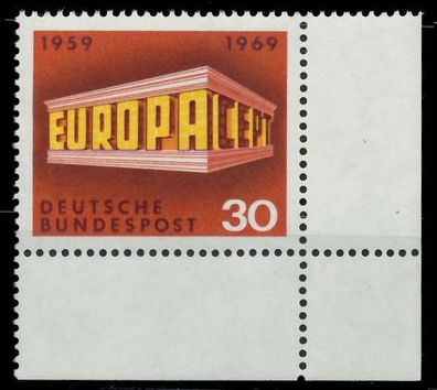 BRD BUND 1969 Nr 584 postfrisch ECKE-URE X7F3242