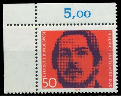 BRD 1970 Nr 657 postfrisch ECKE-OLI X7F3866