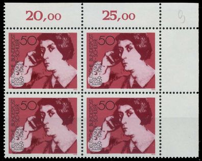 BRD BUND 1975 Nr 828 postfrisch Viererblock ECKE-ORE X6000BA