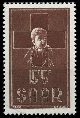 Saarland 1954 Nr 350 postfrisch X77ADAE