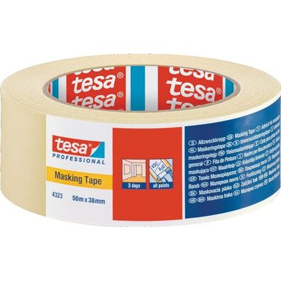 Tesa Kreppband 50m x 38mm Standard beige 04323