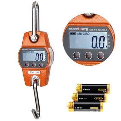 Gewerbliche Jagdhakenwaage für Jäger SBS-KW-300/100-O LCD bis 300 kg