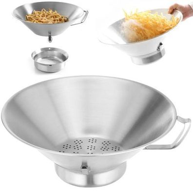 Edelstahlsieb zum Salzen von Pommes frites - Hendi 630808