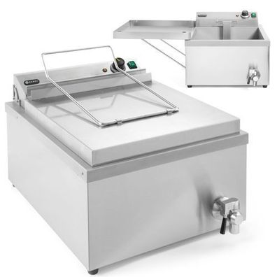 Friteuse für Fischdonuts mit Ablagefläche, 12 l, 3500 W - Hendi 205914