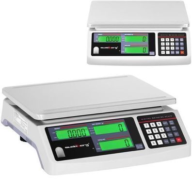 Gewerbewaage mit LCD-Anzeige, 30,5 x 22 cm, 30 kg / 1 g