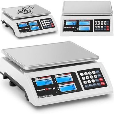 Gewerbewaage für den Einzelhandel mit Zählfunktion, LCD-Display, RS232-Schnittstelle,