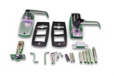VEVOR mechanisches Codeschloss 14 Tasten mit Griff und Schlüsseln Silber