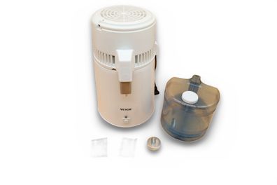 VEVOR Wasserdestilliergerät 4 L 750 W Edelstahl für Labor Praxis und Büro