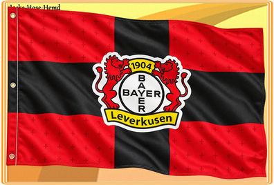 Bayer 04 Leverkusen Hissfahne Mastfahne Fahne Löwe B04 Rot Gr. 150x90 cm NEU