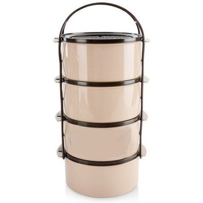 4-stöckige Lunchbox aus Kunststoff, 4 x 1,5 l