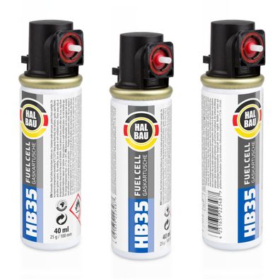 Gaskartusche für Nagler 100mm/ 40ml bis 500 Schüsse für Beton & Stahl 1-10St. HB35