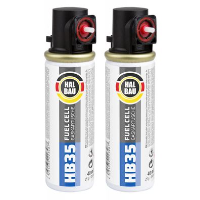 Gaskartusche für Nagler 100mm/40ml bis 500 Schüsse für Beton & Stahl 2St. HB35