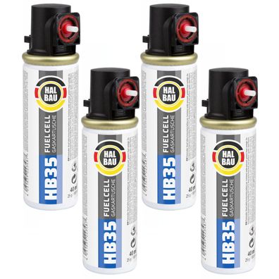 Gaskartusche für Nagler 100mm/40ml bis 500 Schüsse 4St. für Beton & Stahl HB35