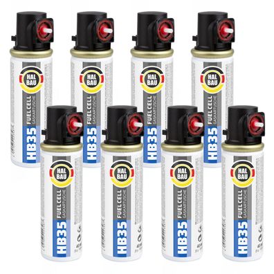 Gaskartusche für Nagler 100mm/ 40ml bis 500 Schüsse für Beton & Stahl 8St. HB35