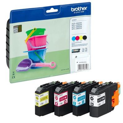 Original Brother ValuePack LC-221 für Brother MFC-J 460 etc. bk/c/m/y
