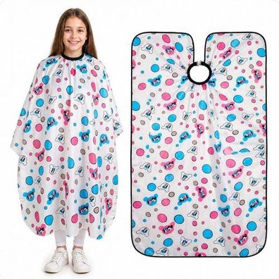 Kinder Haarschneideumhang 116 cm - Friseurumhang für Kinder zum Haarschnitt