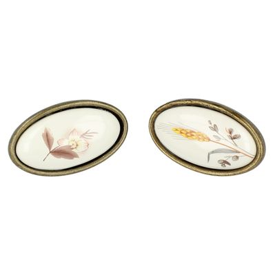 Möbelknauf Möbelknopf Landhausstil vintage Kommodenknopf alt Messing