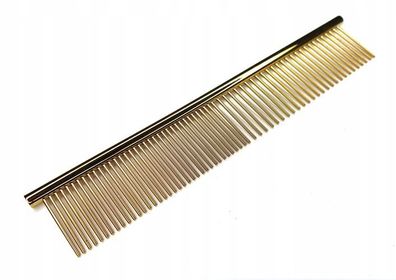 Grooming-Edelstahlkamm zum Kämmen von Hund und Katze Gold