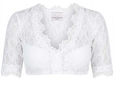 Dirndlbluse Grace Spitze weiß