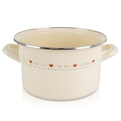 TONCA Emailletopf, cremefarben, 20 cm, 3 l