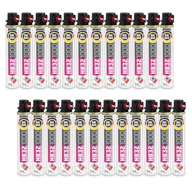 Gaskartusche 24St. Ersatzgas Gasbetriebene Setzgeräte 152mm Gasmenge 74ml HB32