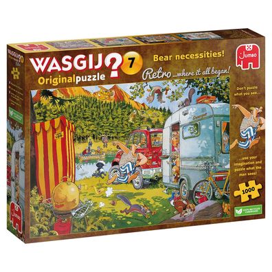 Wasgij Original Retro 7 Bär beim Camping! 1000 Teile Puzzle