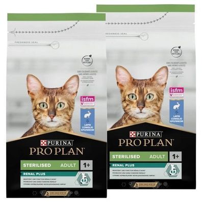 PURINA PRO PLAN Sterilisiertes Nierenfutter Plus Kaninchen 2x1,5kg