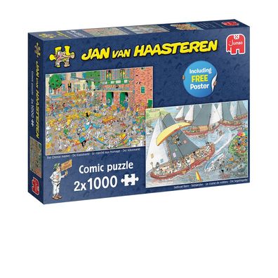 Jan van Haasteren Der Käsemarkt + Die Segelregatta 2x1000 Teile