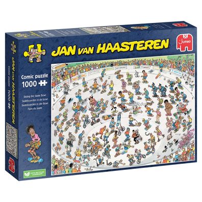 Jan van Haasteren Skateboarden in der Bowl 1000 Teile Puzzle