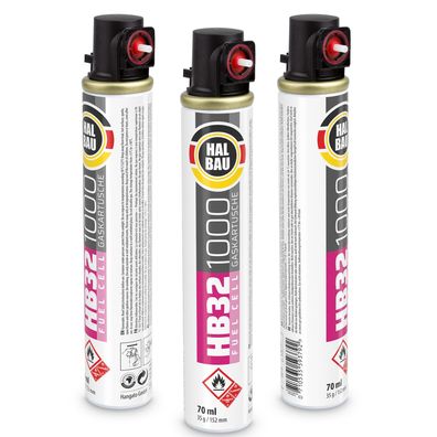 Ersatzgas für Nagler Gaskartuschen Betonnagler 152mm/74ml HALBAU HB32