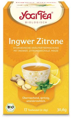6x Yogi Tea®, Yogi Tea GmbH Yogi Tea® Ingwer Zitrone Bio 17x1,8g