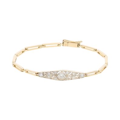 Damen Armband Gold 585 Diamante Vintage 25326702 Second Hand, wie neu
