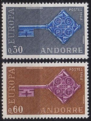 Andorra Französisch [1968] MiNr 0208-09 ( * */mnh ) CEPT