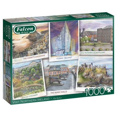 Falcon de luxe Visit Northern Ireland 1000 Teile Puzzle