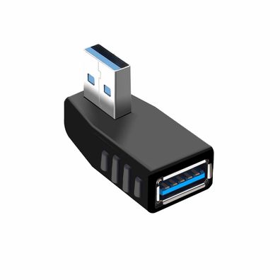 I28 USB 3.0 Winkeladapter 90° links USB-A Stecker Buchse für PC Laptop Notebook
