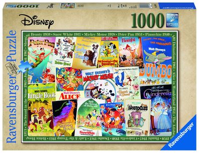 Disney Vintage Poster 1000 Teile Puzzle