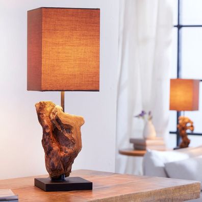 cagü: DESIGN Tischlampe Tischleuchte (MEDAN] BRAUN Treibholz Handgefertigt 45cm