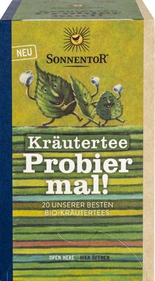 6x Sonnentor Kräutertee Probier mal!, Doppelkammerbeutel 28,5g